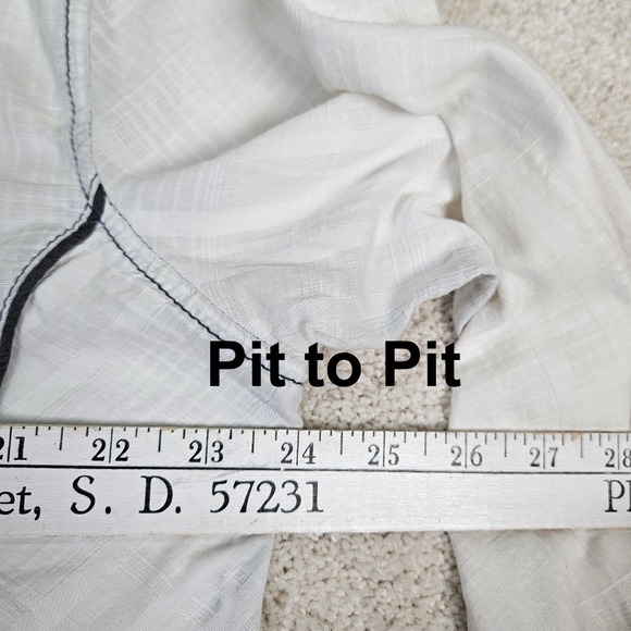 Mens BKE Athletic Fit Button Down Shirt Size XL White Long Sleeve Western Cotton - Picture 5 of 8
